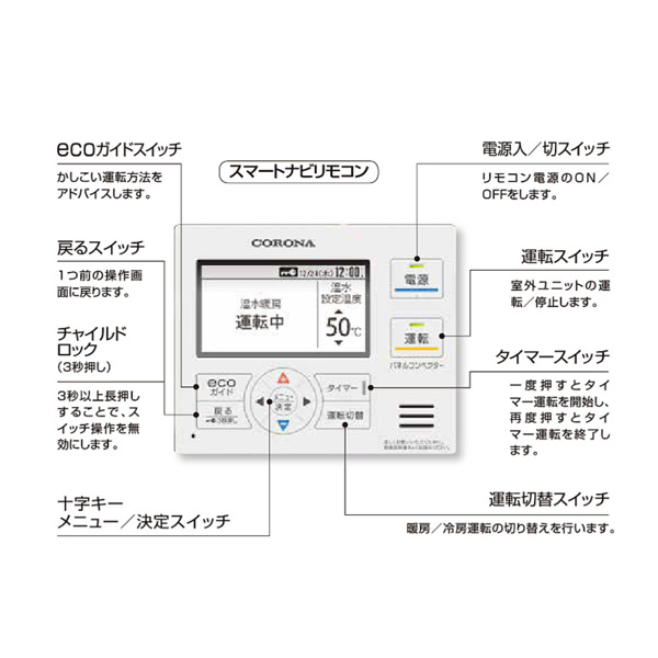 コロナ 部材【ERS-MRC04】メインリモコン〔FJ〕_1
