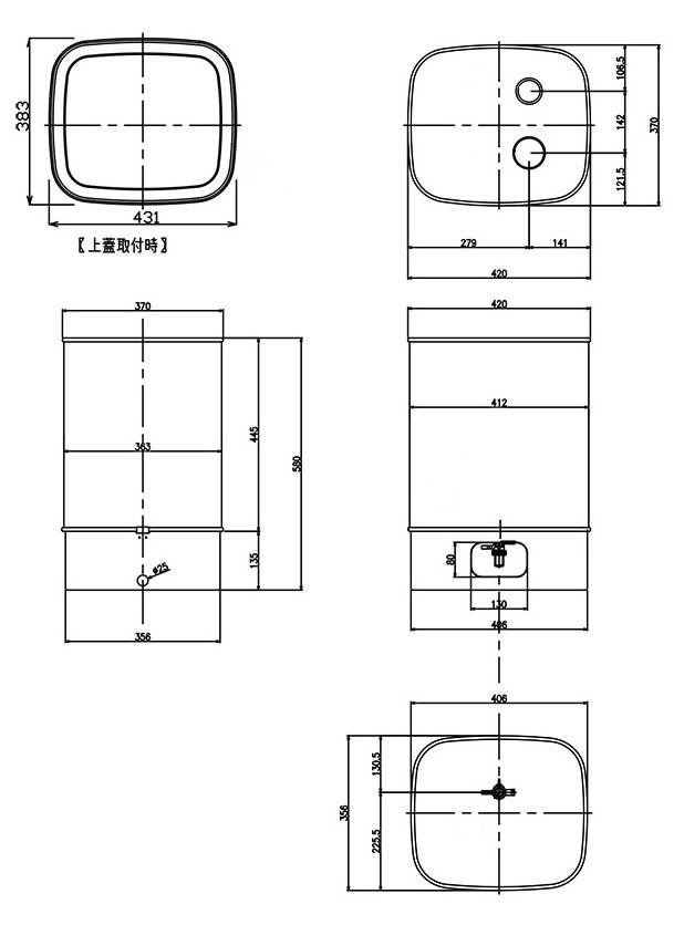ダイケン 室内用ホームタンク DK50ST ダイケン 室内用ホームタンク50型 DK50ST 容積55L 容量50L 屋内用 灯油タンク 角型 オイルタンク 2ウェイストレーナー  ワンタッチキャップ付き 代引不可