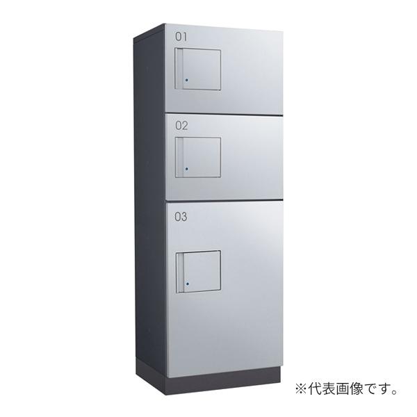 ●u.ダイケン 宅配ボックス【TBX-F2SS-GM】前入れ前出し スチール(粉体焼付塗装) TBX-F2型 標準扉 防滴・共有仕様 機械式プッシュボタン錠 受注生産