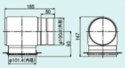 リンナイ ガス給湯専用機 部材【EFLU-100KPK-A】(24-3319) 直角エルボ RUF-Fシリーズ用〔GH〕の通販は
