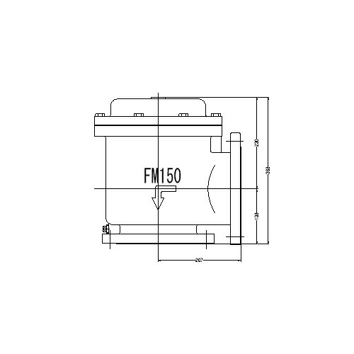 FMバルブ製作所【FMバルブ 1型 150A】(アングル型) 定水位弁 取付タイプ(フランジ型) 本体材質(鉛レス青銅)〔EI〕