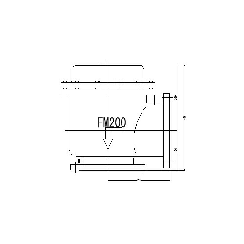 FMバルブ製作所【FMバルブ 1型 200A】(アングル型) 定水位弁 取付タイプ(フランジ型) 本体材質(鉛レス青銅)〔EI〕