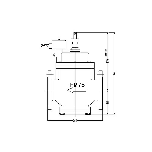FMバルブ製作所【FM電磁弁 PS-1型 80(75A) AC100/200V】手動開閉弁付 通電「開」AC100/200V共用 取付タイプ(フランジ型) 本体材質(鉛レス青銅)〔EI〕の通販は