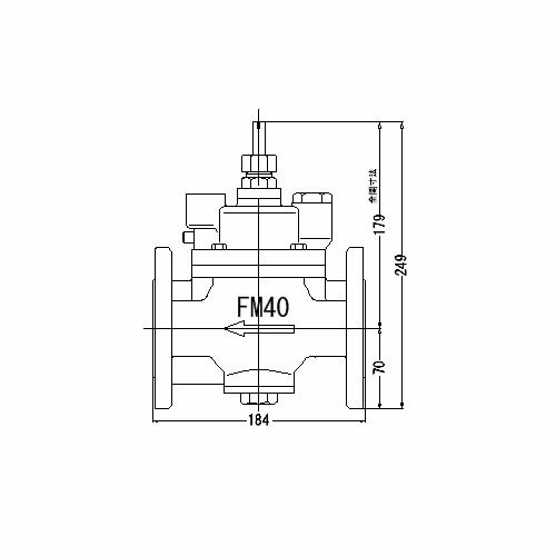 FMバルブ製作所【FMバルブ S-3F型 40A】(ストレート型) 定水位弁 取付タイプ(フランジ型) 本体材質(鉛レス青銅)〔EH〕