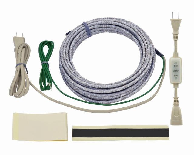 カクダイ/GAONA/ガオナ【GA-KE006】これカモ 凍結防止ヒーター10m サーモスタットつき (水道管の凍結防止 金属管・樹脂管兼用)〔▽〕