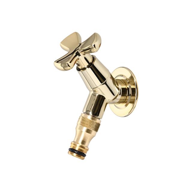 カクダイ/GAONA/ガオナ 【GA-RA024】横水栓(アンティークゴールド) ガーデン水栓 これエエやん〔▽〕