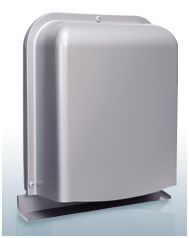 西邦工業【GFN125GBS】深型・薄型・金網3メッシュ・防音タイプ・下部開閉タイプ防音型製品・ステンレス製換気口・ワイド水切り付〔HF〕