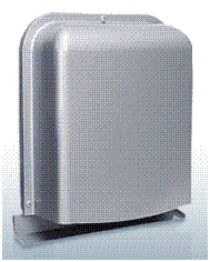 西邦工業【GFN125GS】薄型・下部金網3メッシュ・下部開閉タイプ外壁用ステンレス製換気口・深型フード・ワイド水切り付〔HF〕 5,823円
