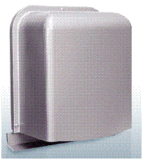 西邦工業【GFXD150ASC】内ガラリ・下部開放・防火ダンパー付外壁用ステンレス製換気口・深型フード・ワイド水切り付〔HF〕の通販は 10,229円