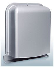 西邦工業【GFXD100GABSC】深型・薄型・内ガラリ・防音タイプ・下部開放・防火ダンパー付防音型製品・ステンレス製換気口・ワイド水切り付〔HF〕