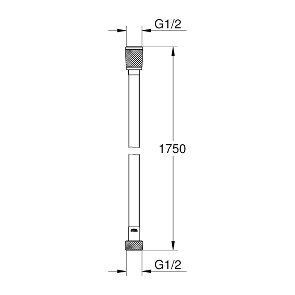 グローエ シャワーパーツ【2838810J】クローム フレックスホース 1750mm〔EI〕_1