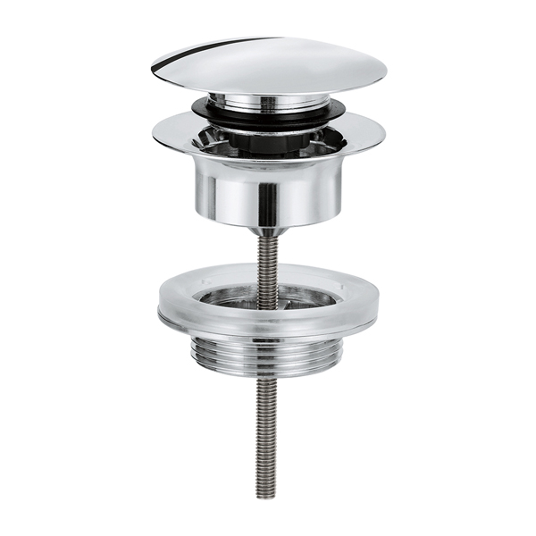グローエ パーツ【6580700J】クローム 洗面器用 排水金具 ダイレクトプッシュ式・欧州陶器用〔EI〕