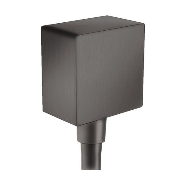 ハンスグローエ 【26455340】ブラッシュドブラッククロム フィックスフィット シャワー取出口 E (逆止弁付) 受注生産〔EI〕