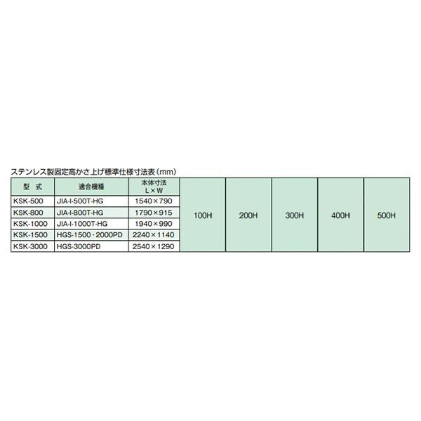 ●ホーコス 【KSK-500(200H)】ステンレス製阻集器用かさ上げ 固定高かさ上げ 受注約2週〔IE〕_1