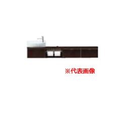 π●INAX/LIXIL キャパシア【YN-ALLEDEKXHCX】ベッセル型 丸形手洗器 カウンター奥行160 フロートキャビネットプラン 左仕様 壁給水・壁排水〔HH.F〕
