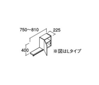 ●INAX/LIXIL ピアラ【ARK-752F】ミドルグレード ランドリーキャビネット 間口調整付 間口750〜810mm 受注約1週〔HJ〕