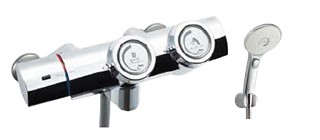 ###INAX/LIXIL【BF-HW156TNSLM】プッシュ式 サーモスタット付シャワーバス水栓 一般水栓 エコアクアスイッチシャワー(めっき仕様) 寒冷地 受注約2週〔IE〕の通販は 29,579円