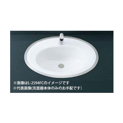 INAX/LIXIL 【L-2594FC/BW1】ピュアホワイト はめ込みだ円形洗面器 フレーム式 洗面器本体のみ〔IE〕 19,529円