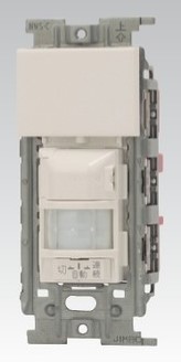 β神保電器 配線器具【NWS03118PW】1連(3路＋感熱センサスイッチ)(PW色) 組み合わせ J・ワイドスリム