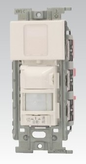 β神保電器 配線器具【NWSM03118WPW】1連(マーク付3路＋感熱センサスイッチ)(PW色) 組み合わせ J・ワイドスリム
