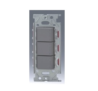 ###β神保電器 配線器具【NKRW3004SG】NKシリーズ 埋込リモコンスイッチセット トリプル ソリッドグレー 受注生産の通販は
