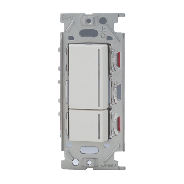 ###β神保電器 配線器具【NKW02015PW】NKシリーズ 4路ガイドランプ付きスイッチセット ダブル(ピュアホワイト) 受注生産の通販は