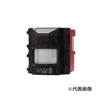 β神保電器 配線器具【JEC-BN-PAS-1BK】壁用 埋込感熱センサスイッチ本体 4線式 明るさセンサ付 スリムスクエアBLACK J・WIDE SLIM(Jワイドスリム)