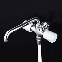 KVK 水栓金具【K18YF】ハンドシャワー付水栓 逆止弁付 固定こま〔GA〕