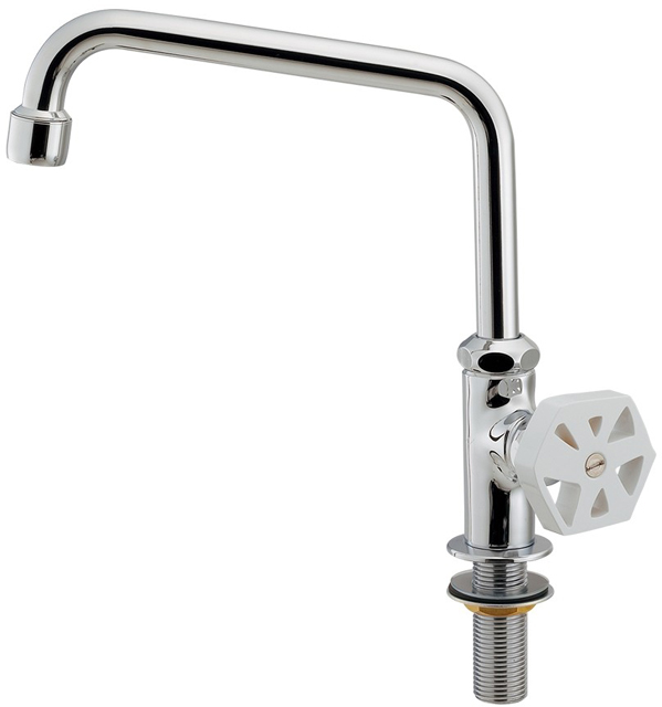 カクダイ【700-798-W】泡沫立形自在水栓 ホワイト〔GB〕