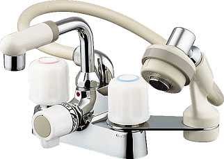 カクダイ【1521S】2ハンドル混合栓(シャワーつき)〔GB〕 19,213円