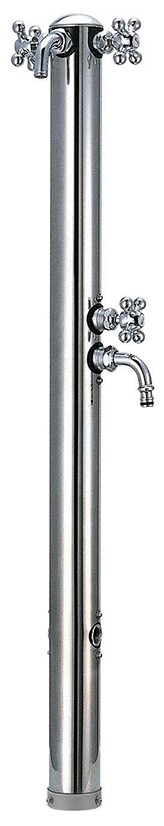 KAKUDAI カクダイ カクダイ 624-204 ステンレス双口混合栓柱　#624-204 | カクダイ ステンレス双口混合栓柱 624-204 | 屋外水栓 立水栓