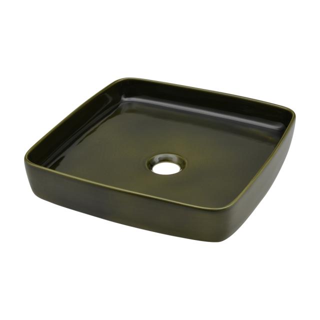 ●カクダイ 【493-232-GR】角型手洗器 茶 かすがい 美濃焼〔GB〕
