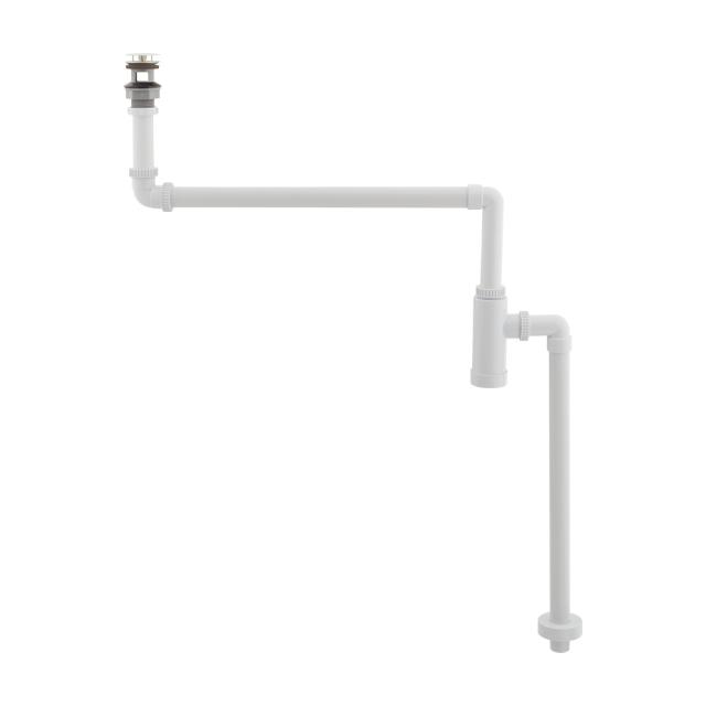 カクダイ 【435-029-32W】横穴つき縦型ボトルトラップ(化粧キャップつき) ホワイト〔GB〕