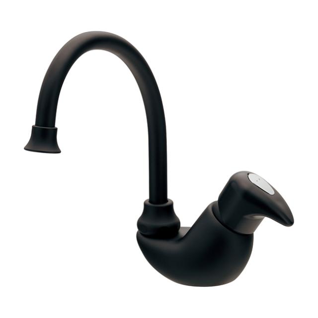 カクダイ　シングルレバー混合水栓　ブラック カクダイ 183-355-Dシングルレバー混合栓 マットブラック〔GB