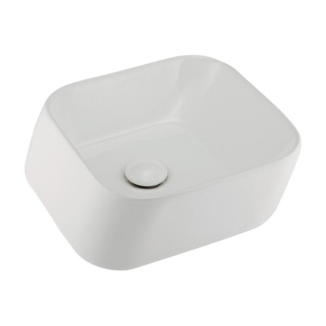 ●カクダイ 【493-239-W】角型手洗器 ホワイト〔GB〕
