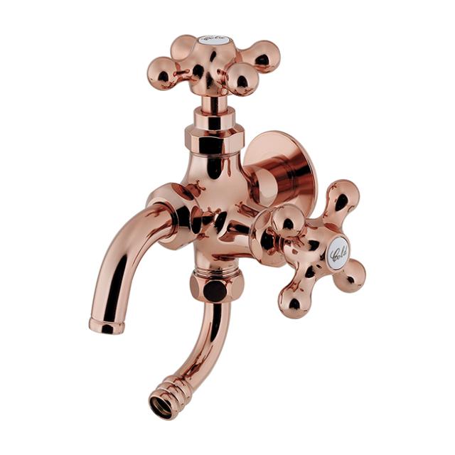 カクダイ 【704-148-BR】万能ホーム双口水栓(凍結防止つき) カッパーブラウン〔GB〕の通販は