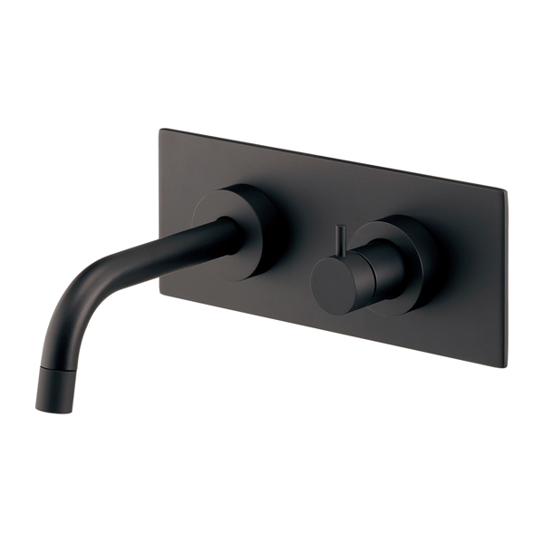 117-138-Dカクダイシングルレバー混合栓シャワーマットブラックVARUNA