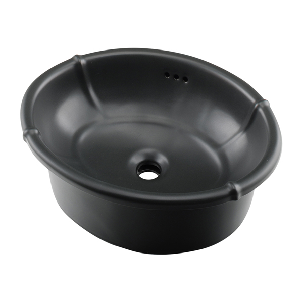 ●カクダイ 【#LY-493209-MD】丸型洗面器 マットブラック Olympia〔GB〕