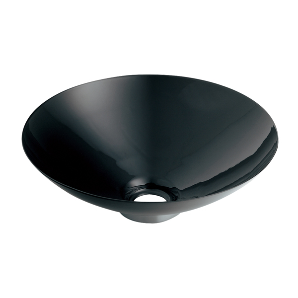 ●カクダイ 【493-339-D】ホーロー手洗器 ブラック 鉄穴(KANNA)〔GB〕