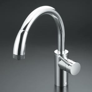 KVK 水栓金具 【KM708G】流し台用シングルレバー式シャワー付混合栓〔HB〕
