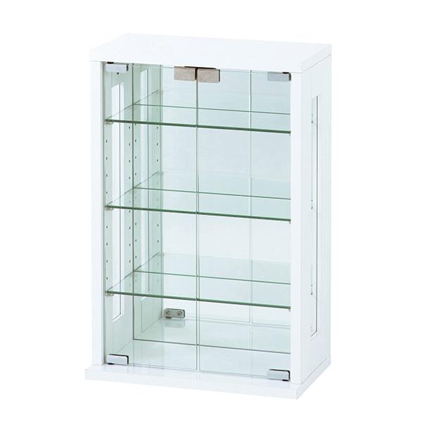 ###⊥クロシオ 【27060】(4954877270607) ホワイト 卓上コレクションケース 縦型 組立式の通販は