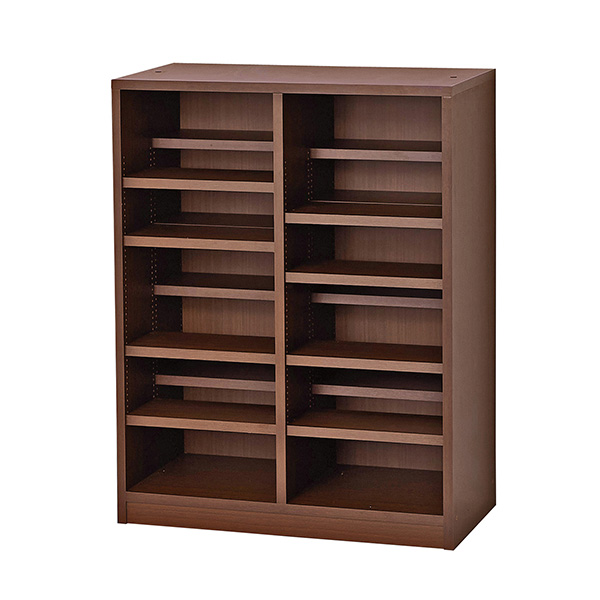 ###⊥クロシオ 【40239】(4954877402398) ブラウン 国産ダブル棚板本棚W90 組立式の通販は