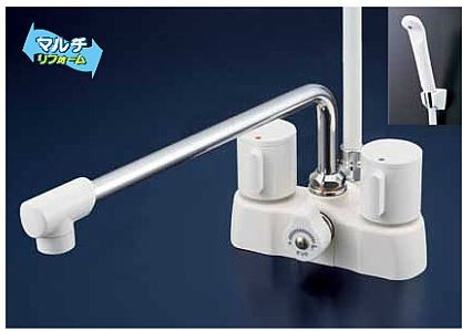 KVK 水栓金具【KF2008G3R3】デッキ形2ハンドルシャワー〔HB〕 18,070円