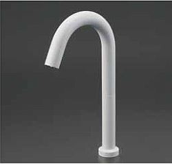 KVK 水栓金具【E1700DL3M4】マットホワイト センサー水栓 吐水本体ロングタイプ 196mm電源：電池仕様(単3電池)〔HB〕の通販は