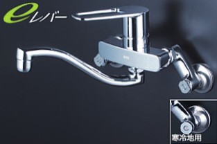 KVK 水栓金具【MSK110KZERUT】シングルレバー式混合栓 寒冷地用〔HB〕キッチン用設備