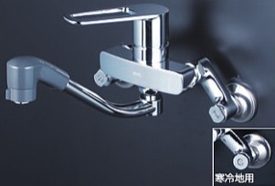 πKVK 水栓金具【MSK110KZRFUT】シングルレバー式シャワー付混合栓 寒冷地用〔HB〕 21,173円