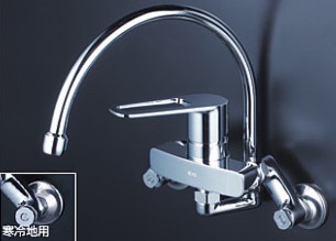 KVK 水栓金具【MSK110KZRGT】シングルレバー式混合栓 寒冷地用〔HB〕の通販は 14,584円