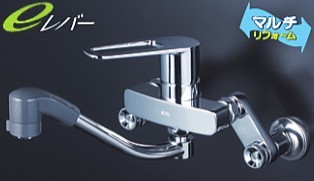 KVK 水栓金具【MSK110KERJFT】シングルレバー式シャワー付混合栓〔HB〕の通販は