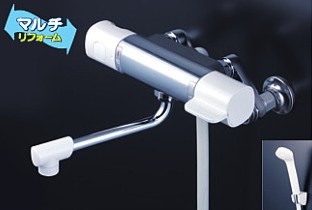 KVK 水栓金具【FTB100KRJ】浴室用水栓 サーモスタット式シャワー〔HB〕 18,493円