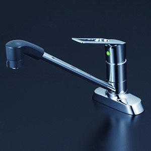 KVK 水栓金具【KM5151TFEC】シングルレバー式シャワー付混合栓(止水栓付) 一般地用〔HB〕